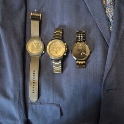 3 Mens Designer Watches.Columbia & Fossil