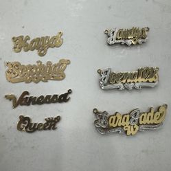 Name Plates & Letter Pendants