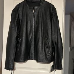 First Manufacturing Titan Men's Motorcycle Leather Jacket