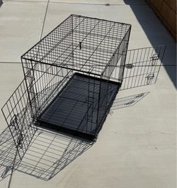 Metal Double Door Dog Crate