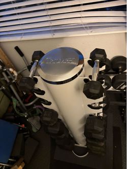 Dumbbells and rack.View the description below for the price