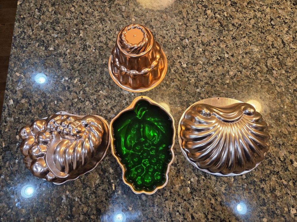 Mid-century Classic Jello Molds-selling as a set