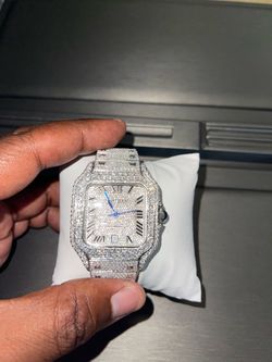 Bustdown Moissanite Watch
