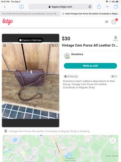 Vintage Cen Purse All Leather
