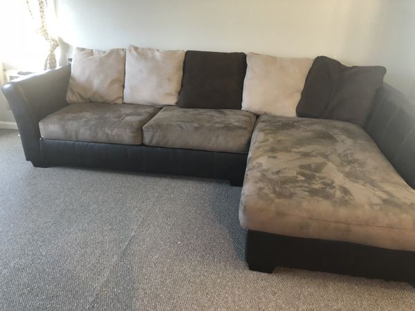 Suede Leather Couch Furniture In Ewa Beach Hi Offerup