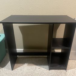 Small  Black Writing Desk With Chair 