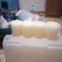 Four Pottery Barn Candles