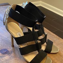Jimmy Choo Black and  Gold Heels made in Italy 🇮🇹  size 38.5