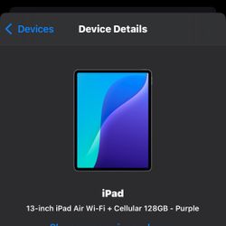 iPad Air 13inch 128Gb WiFi- And cellular