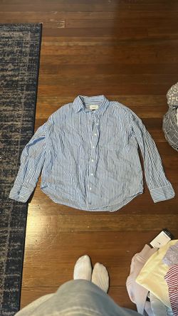 Blue Striped Button Up 