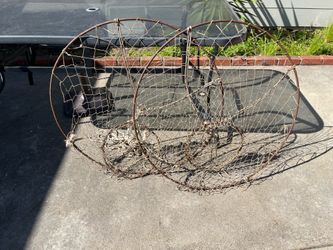 2-Vintage 36" Crab and Lobster Hoop Nets