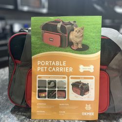Portable Pet Carrier Red