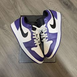 Jordan 1 Low Court Purple