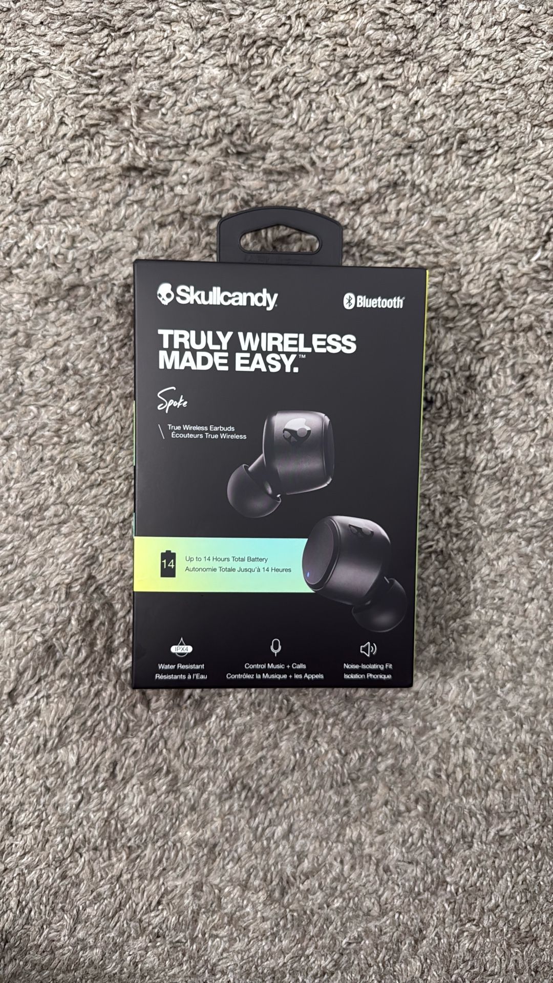 Skullcandy Spoke True Wireless Bluetooth Earbuds - Black