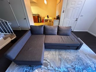 IKEA Sleeper Sectional with Storage- Dark Grey