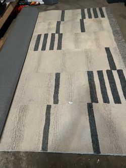 Large Area Rug with Abstract Stripe Pattern