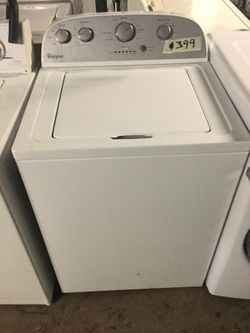 Whirlpool washer/ one year warranty/ delivery and installation are available