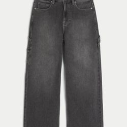 Black Washed Baggy Jeans