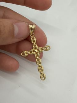 10KT Real Gold Cross Pendant