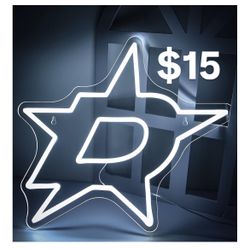 Ice Hockey Dallas Neon Led Sign NEW clear Protector Is Still On it