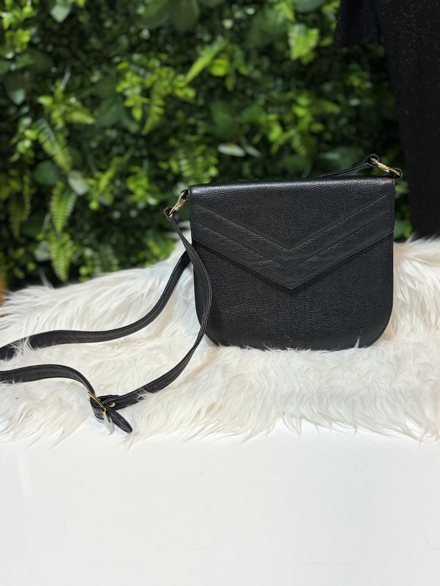 Vintage Yves Saint Laurent YSL Leather Crossbody Bag