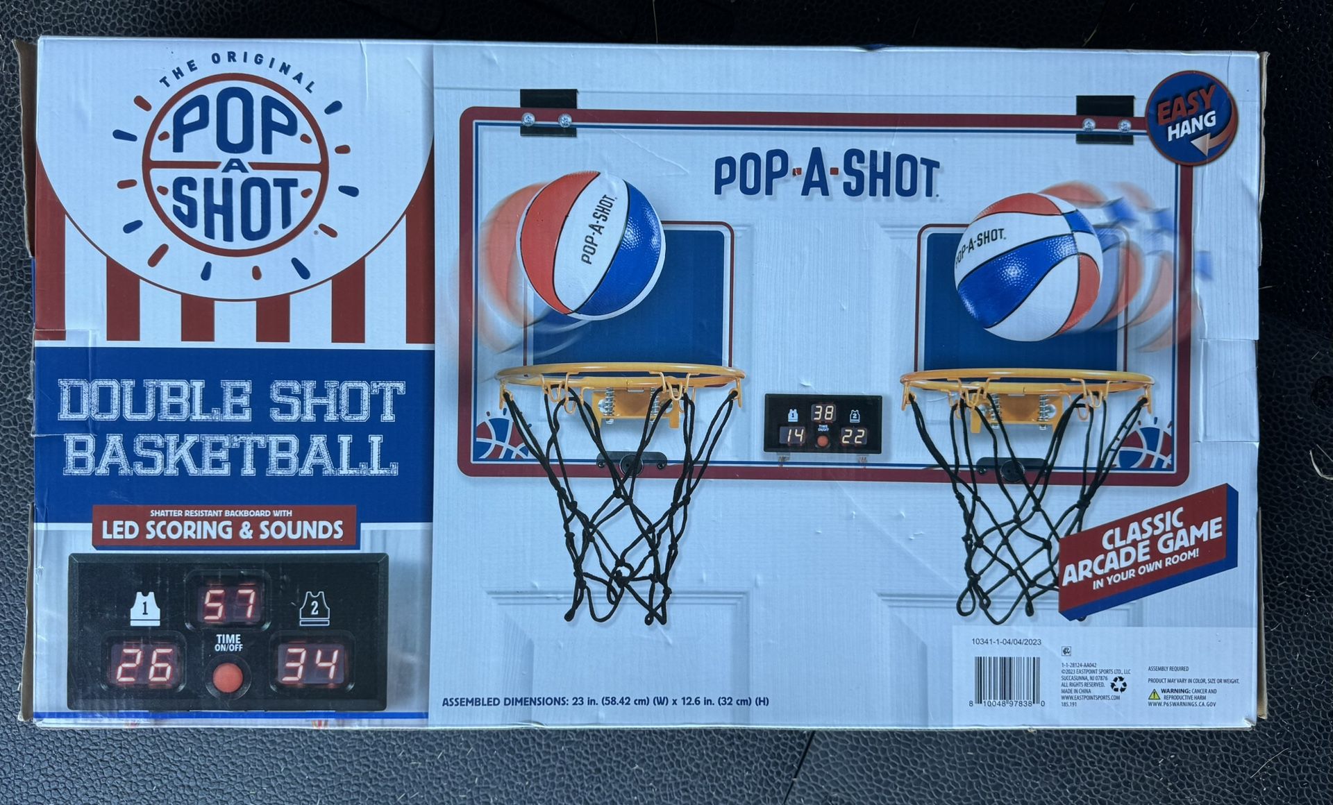 NIB: Over the Door Double Hoop Pop a Shot