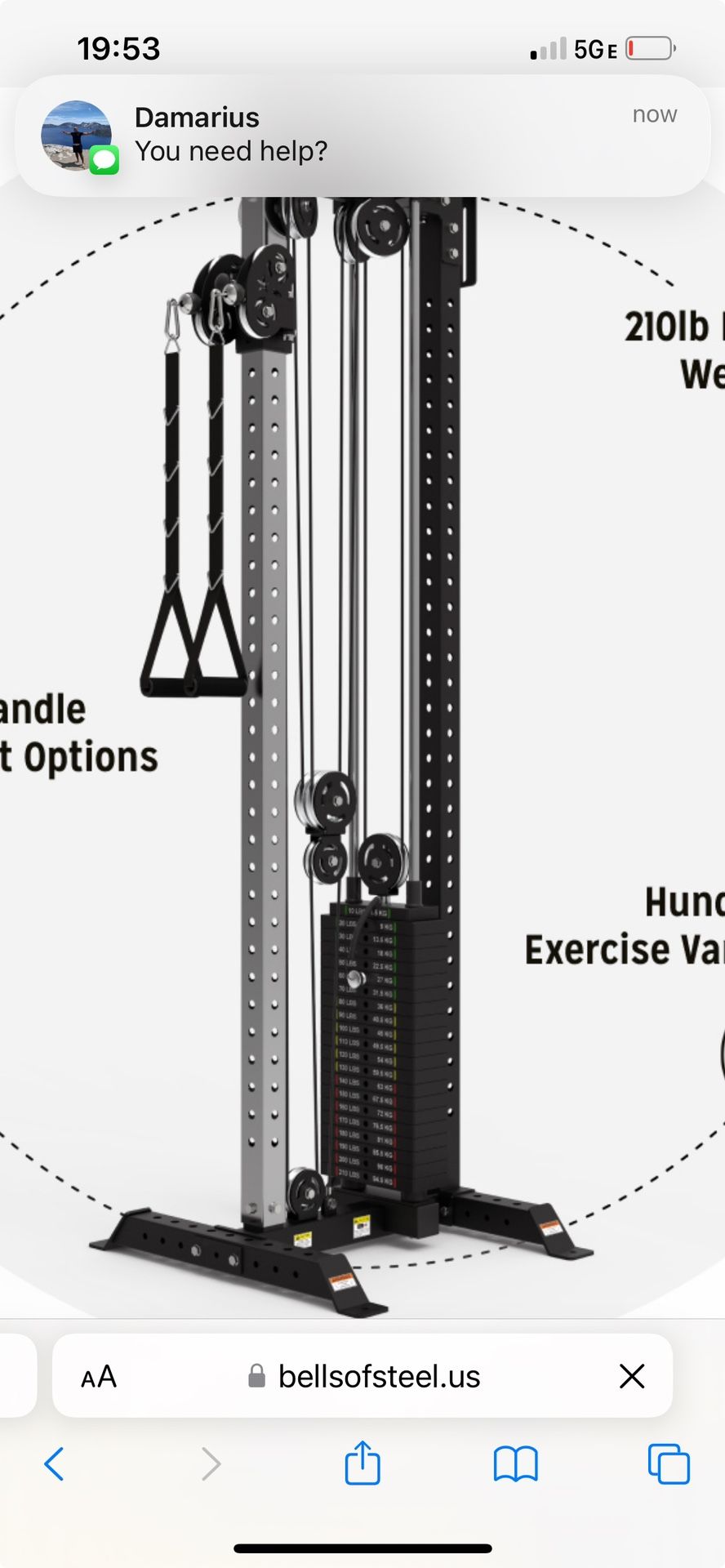 Two Cable Pulley Towers 1800 