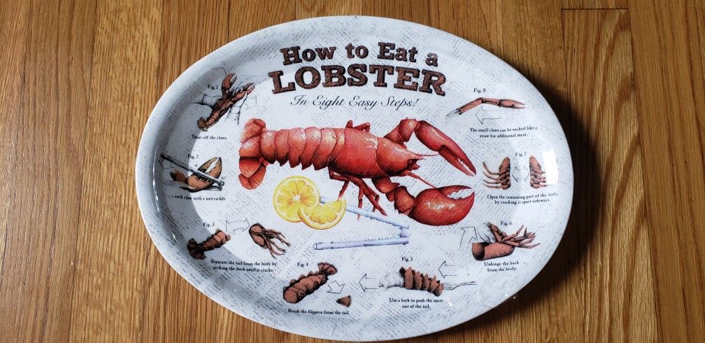 Coastal Lobster Melamine Dinner Plates 