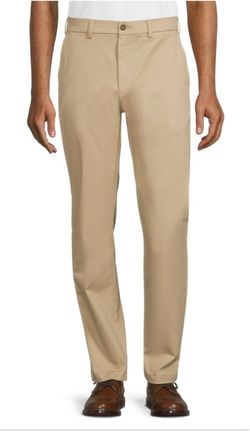 George Men's & Big Men's Classic Fit Premium Straight Leg Khaki Pants, Waist Sizes 31-46