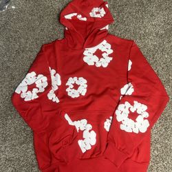 Red & white denim tears hoodie #streetwear 