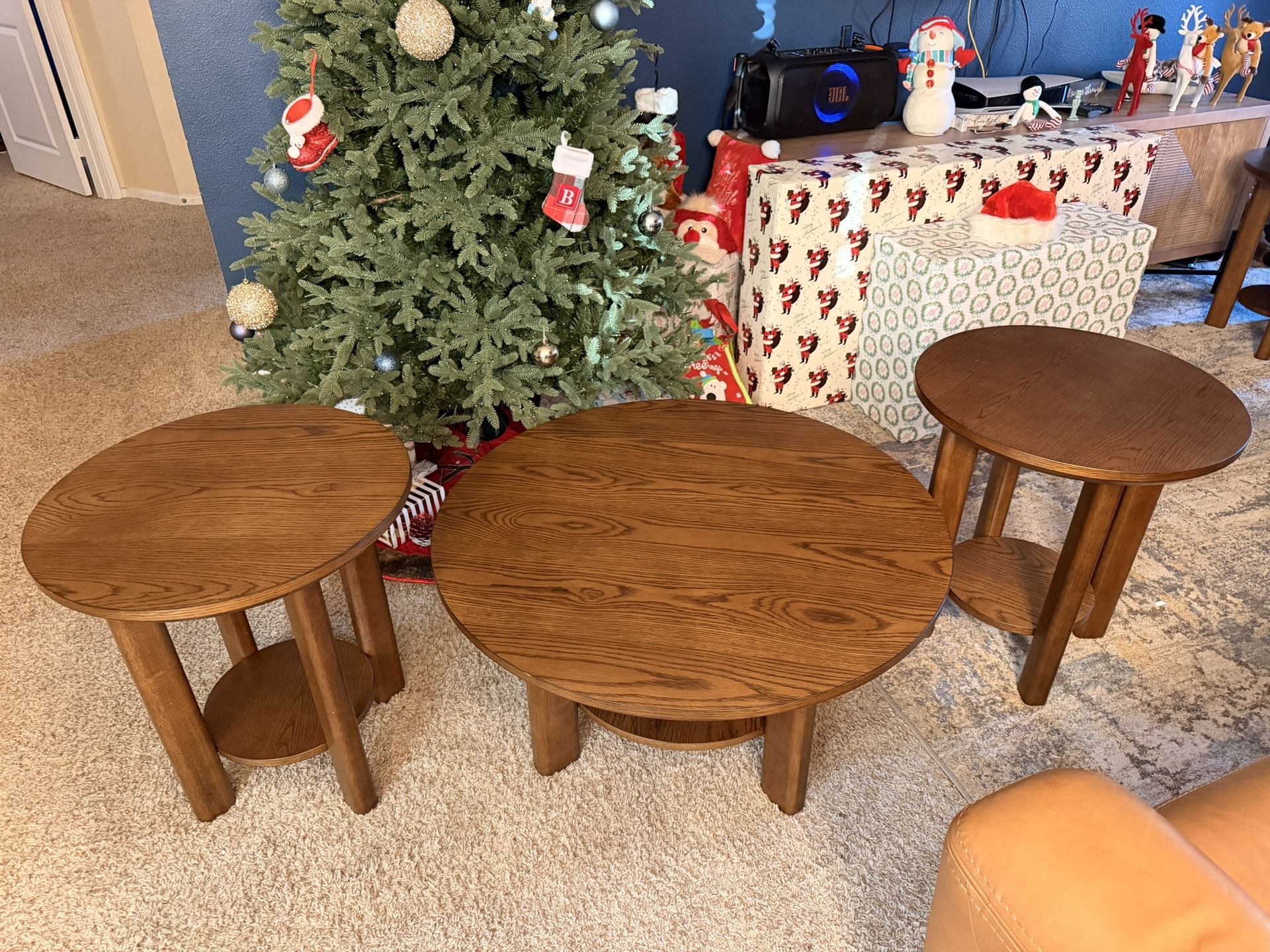Wooden Coffee and End Table Set