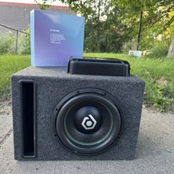 Must hear 10"Soundqube in ported box and Pioneer 1ohm stable 800w amp