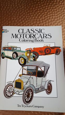 Motor classic car coloring book