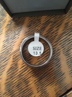 Men’s Titanium Wedding Band with Wood Inlay size 13.5