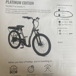 E Bike Pedego  Boomerang: Platinum Edition