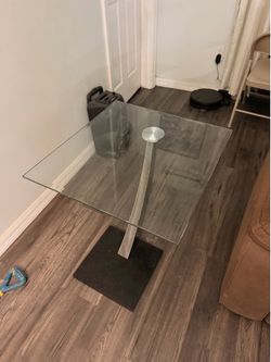 Glass center table
