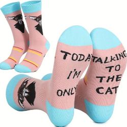Novelty Cat Mid Crew Socks UNISEX