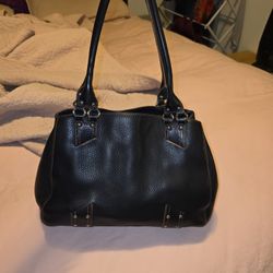 Cole Haan Village Black Pebbled Leather Triple Compartment Bag - $295 MSRP
