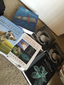 Biology, Physics, Calculus textbooks