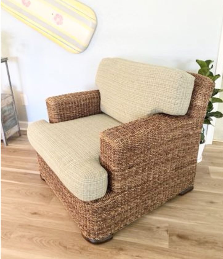 Heavy Duty Comfortable Chair Woven Rope. Wicker