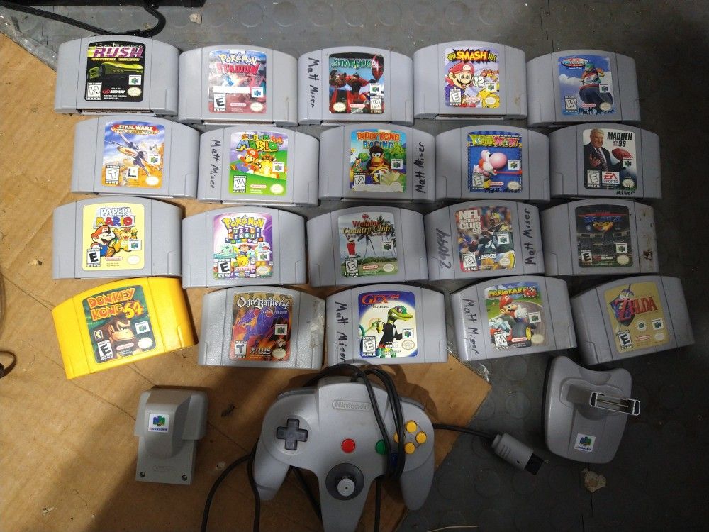Variety Of Nintendo 64 Games And Accessories 
