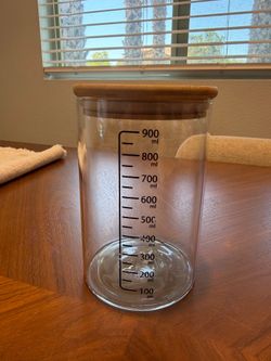 Glass Storage Jar with Airtight Bamboo Lid – Food Container