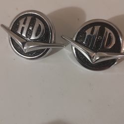 Harley Davidson HDMC chrome and black pins