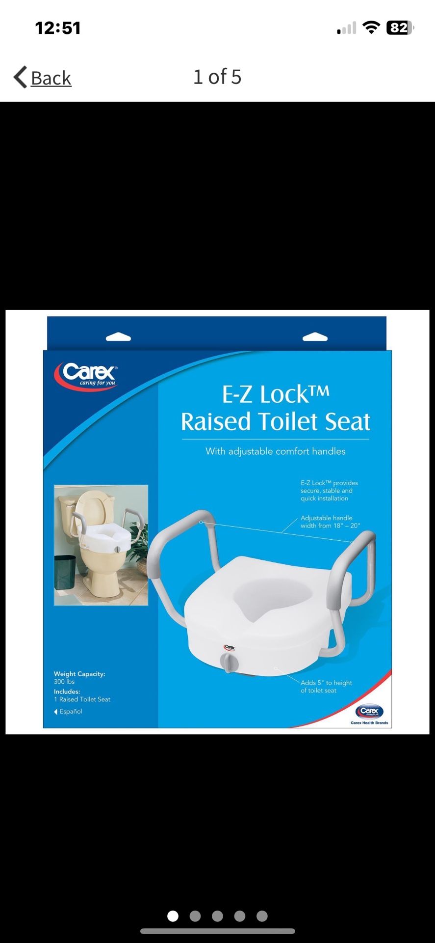Ez Lock Raised Toilet Seat