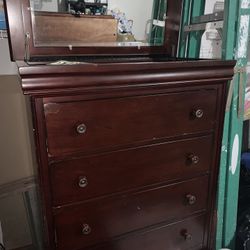 Gavetero Con Espejo Y Buró de Cuarto