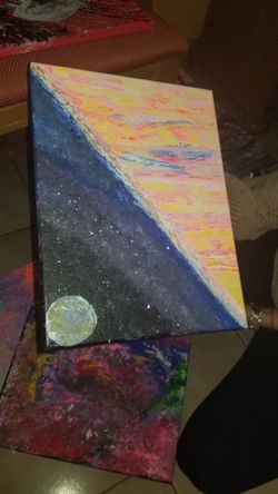 Day & Night Handpainted canvas