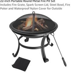 Fire pit (21.5” Outdoor Fire Pit)