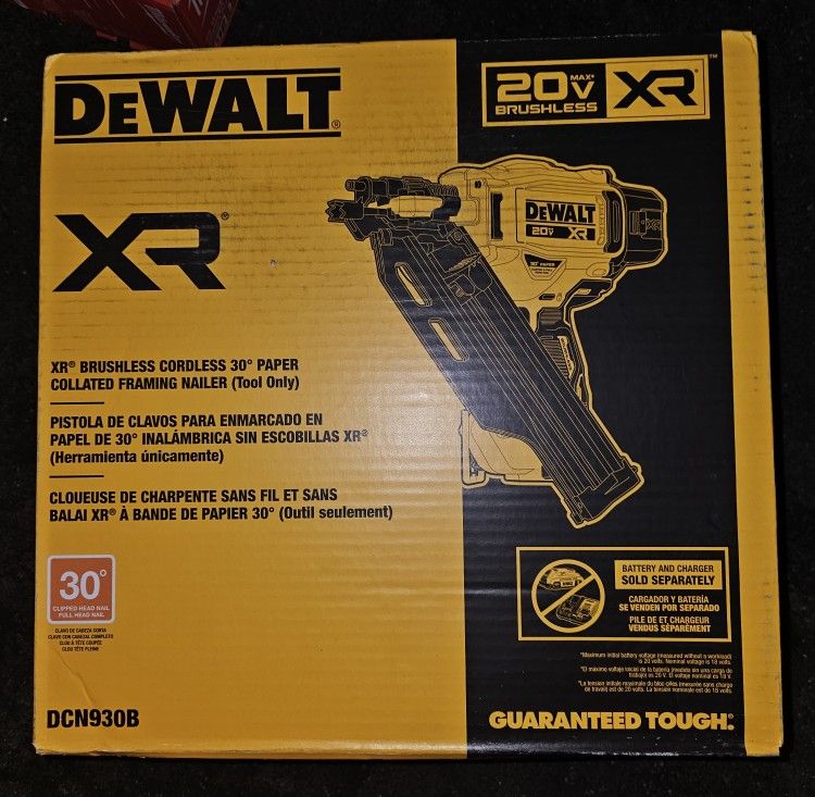 Dewalt 20-Volt Brushless XR Cordless 30° Framing Nailer (Tool-Only) 30 Degree Framing Gun