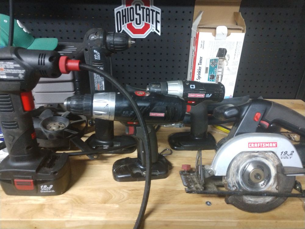Selection of craftsman cordless tools