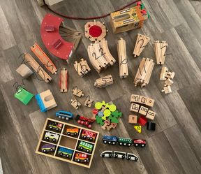 Wooden train set